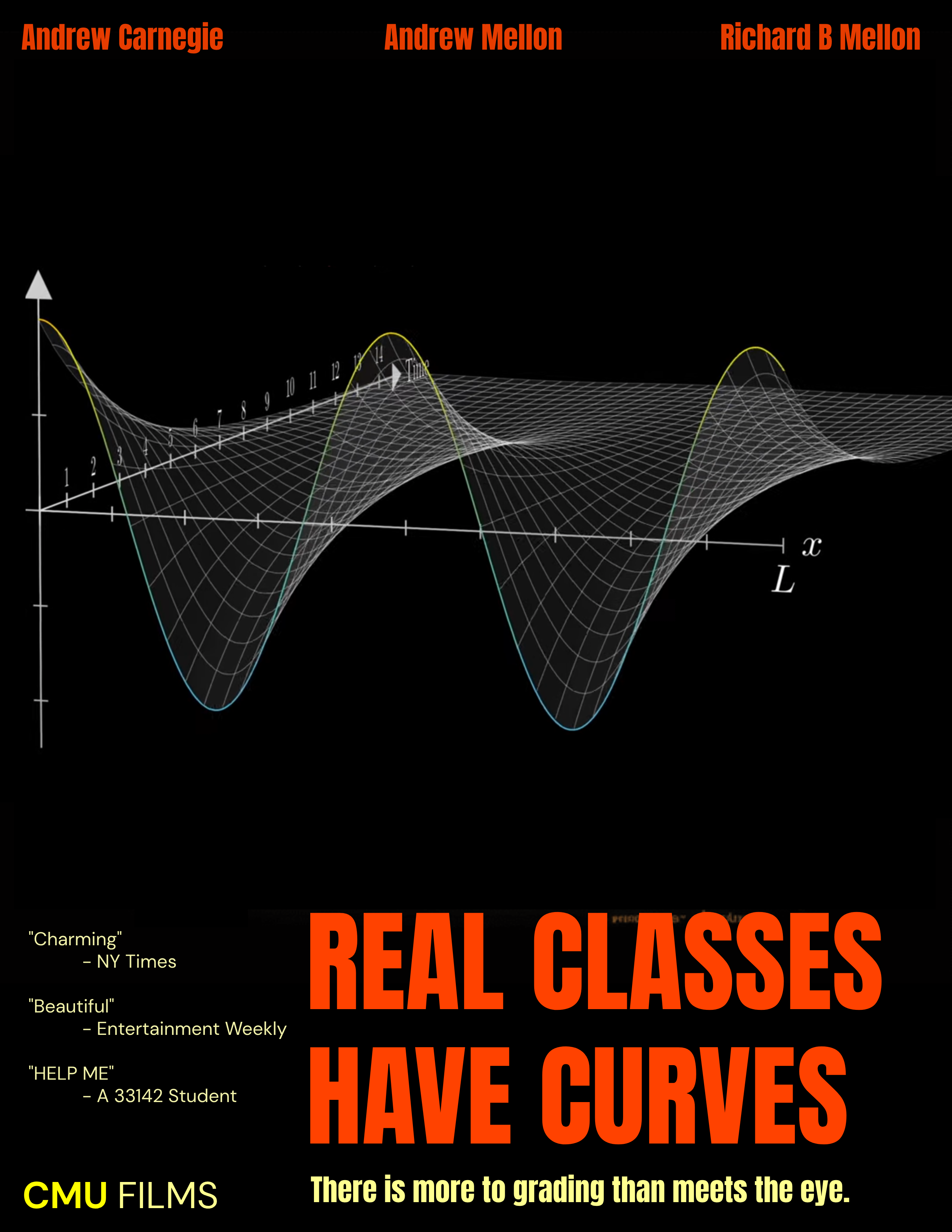 A movie poster for "Real Classes Have Curves."